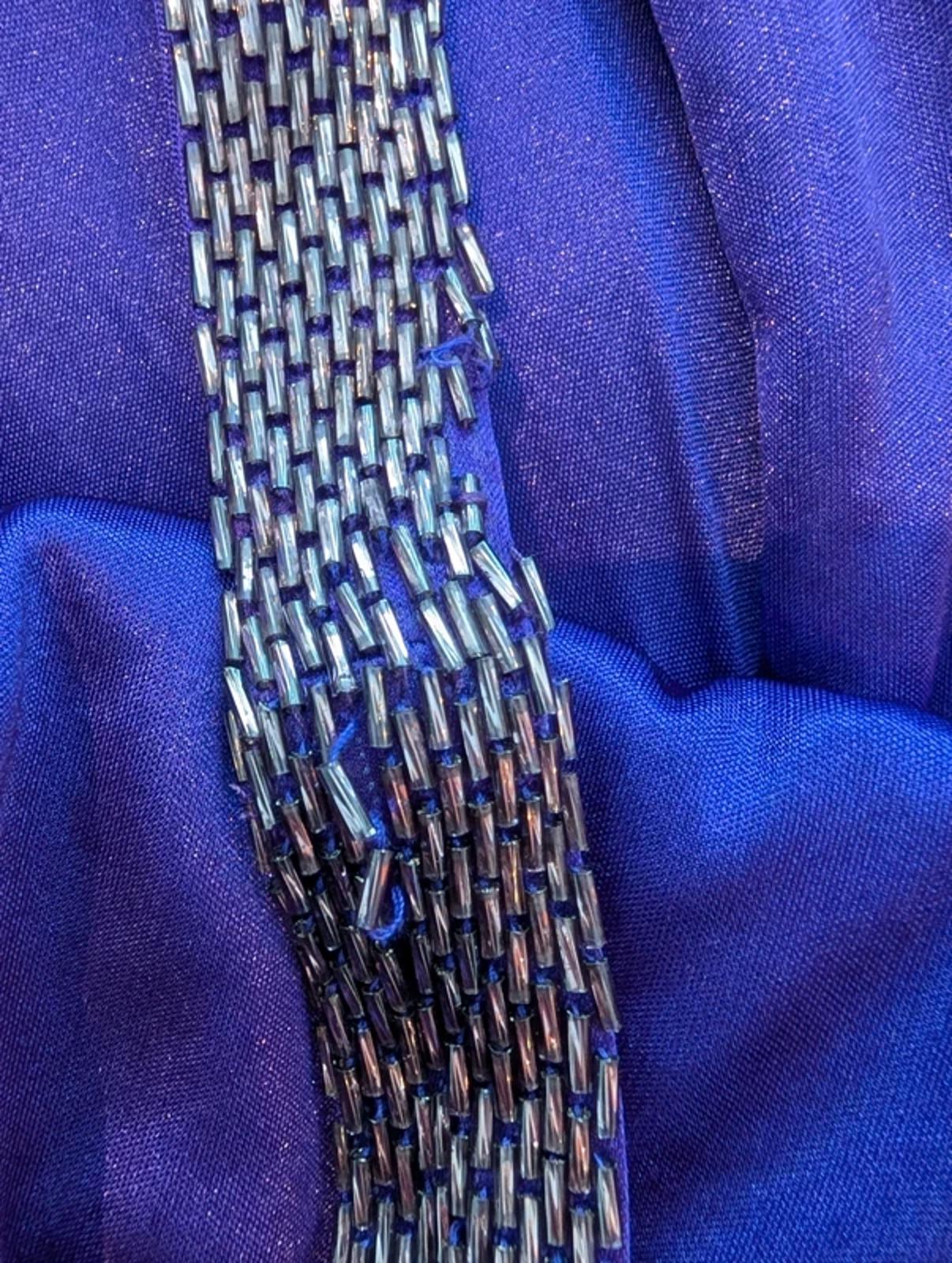 Viviana London Violet Beaded Evening Gown UK24 NWT Boned Formal Dress