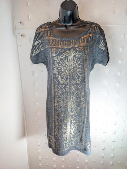 Monsoon Metallic Knit Jumper Dress | Size Small