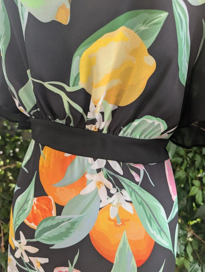 Twisted Wunder Citrus Print Midi Dress UK18