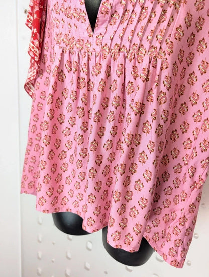 Lollys Laundry Isabel Pink Blouse Size M NWT 100% Viscose Flutter Sleeve rrp£100