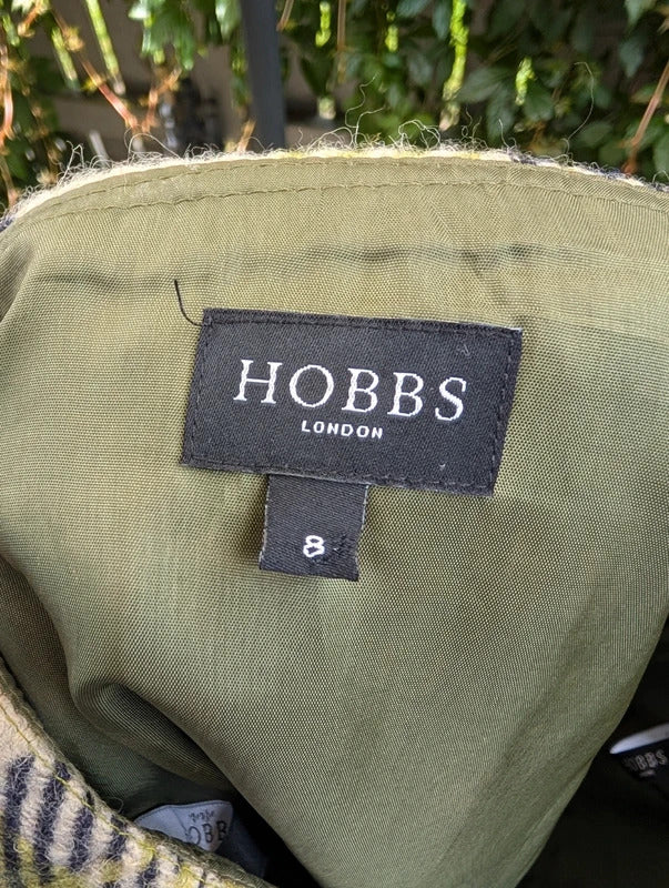 Hobbs Wool Check Mini Skirt Heritage Plaid UK8