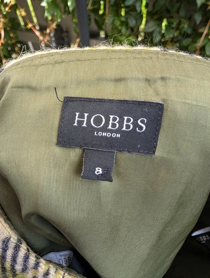 Hobbs Wool Check Mini Skirt Heritage Plaid UK8