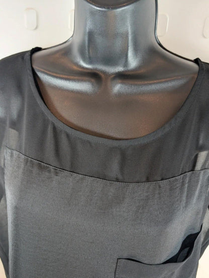 Second Female Abene Sheer Satin Panel Top – Black – Size S