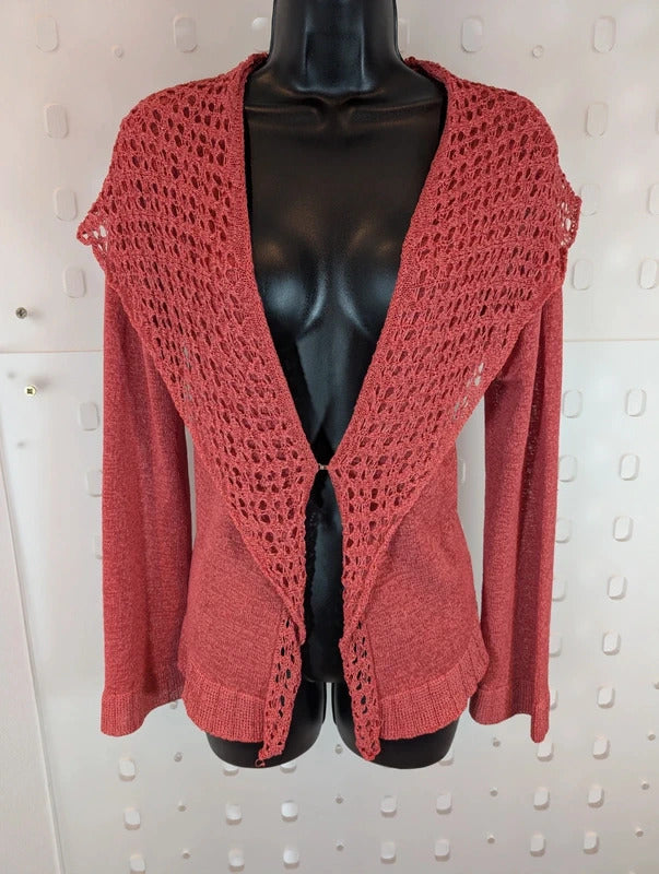 Off Shoot Rust Crochet Cardigan Size S Fairycore Boho