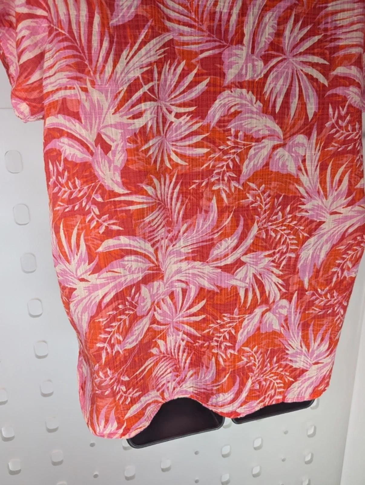 Lolly's Laundry Tropical Shirt Size M - Orange Palm Print