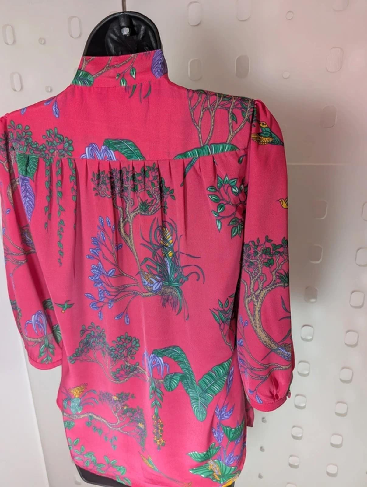 Stardust London Betty Blouse Tropical Floral - Pink - XS