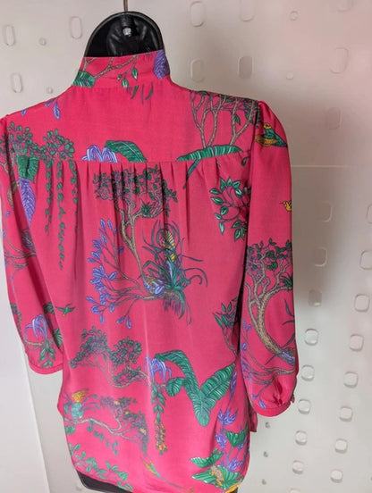 Stardust London Betty Blouse Tropical Floral - Pink - XS