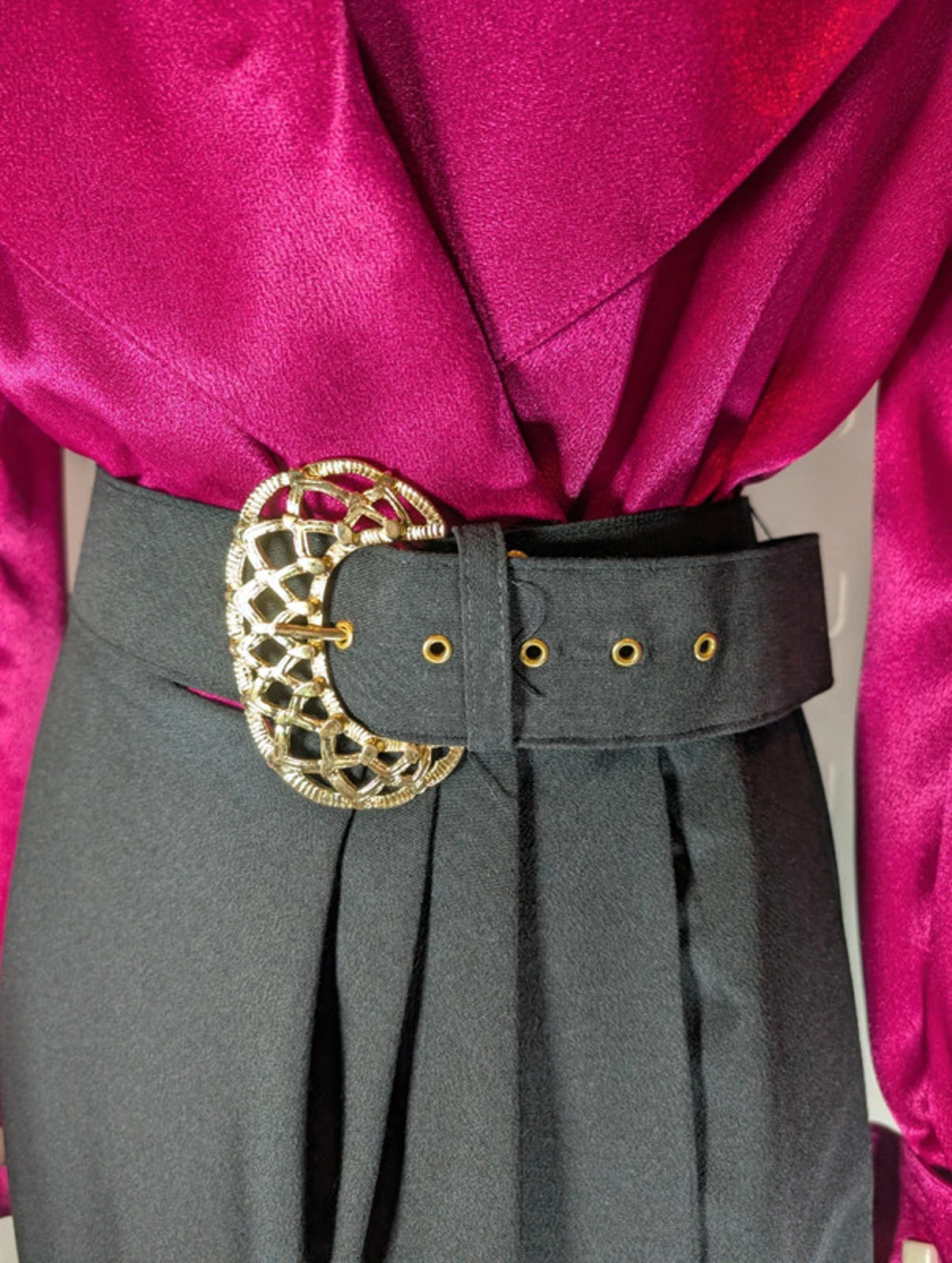 Vintage Berkertex power dress with original belt UK8