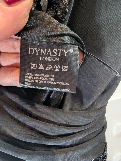 Dynasty London BNWT Black Tie Embellished Gown UK12 (RRP £315)