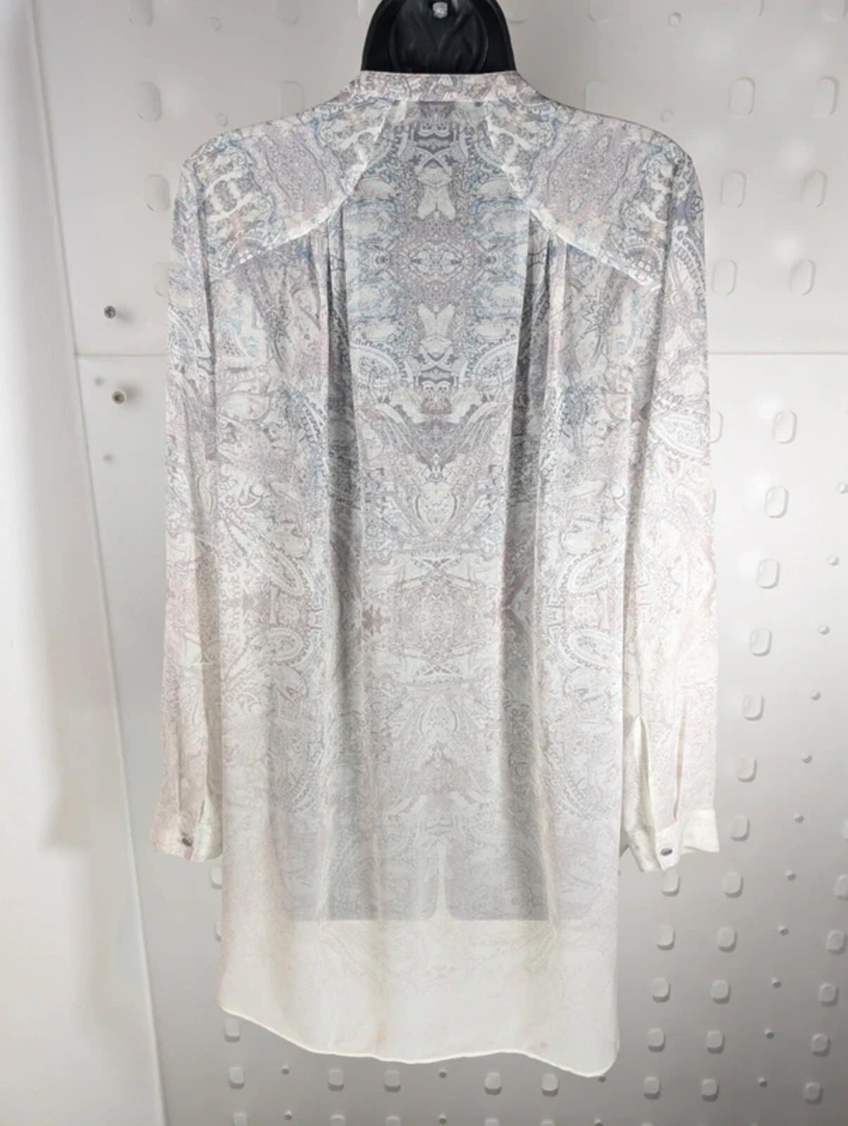 Mint Velvet Longline Pleated Zip Front Blouse UK12