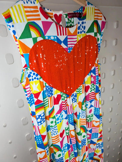 Agatha Ruiz de la Prada cotton dress | Age 12 | Sequin heart