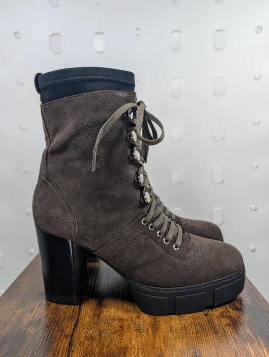 Unisa Suede Platform Utility Boots Brown EU37 UK4