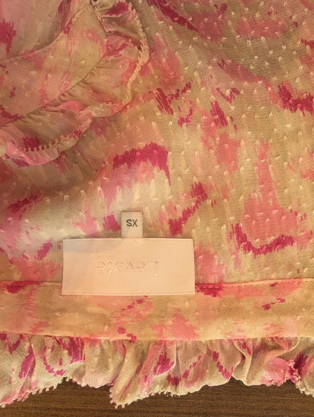 Levete Room Pink Sheer Blouse size XS