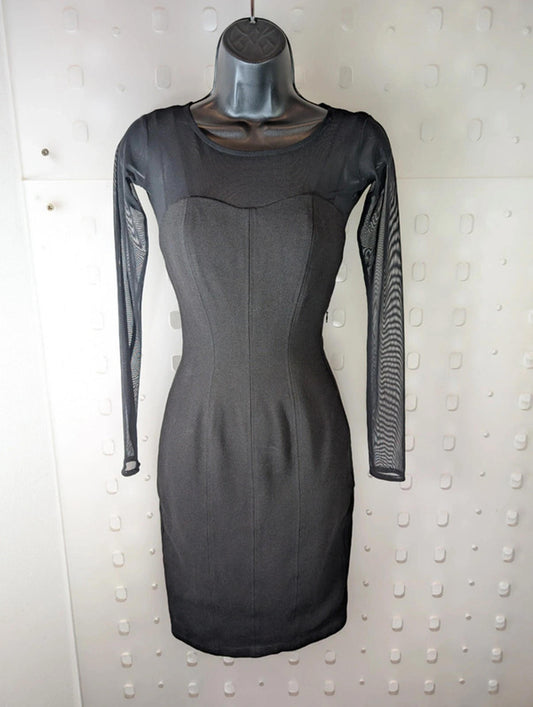 Reiss ‘Otis’ Sweetheart Bodycon Dress Black – UK 6 (Label 8)