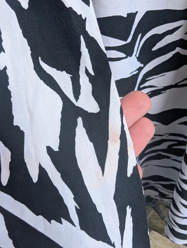 Ossie Clark Zebra Print Midi Dress UK14