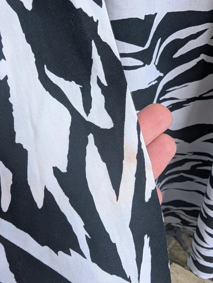 Ossie Clark Zebra Print Midi Dress UK14