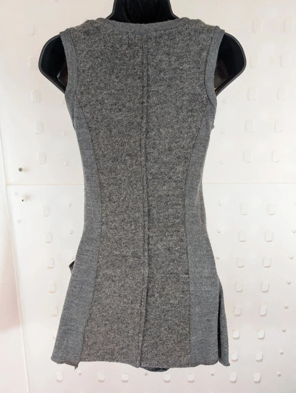 Joe Browns Grey Wool Blend Mini Pinafore Dress UK10 Made in Italy