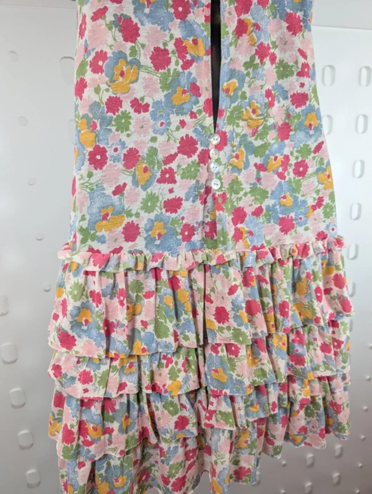 Topshop Y2K Floral Mini Dress Pink Blue UK6
