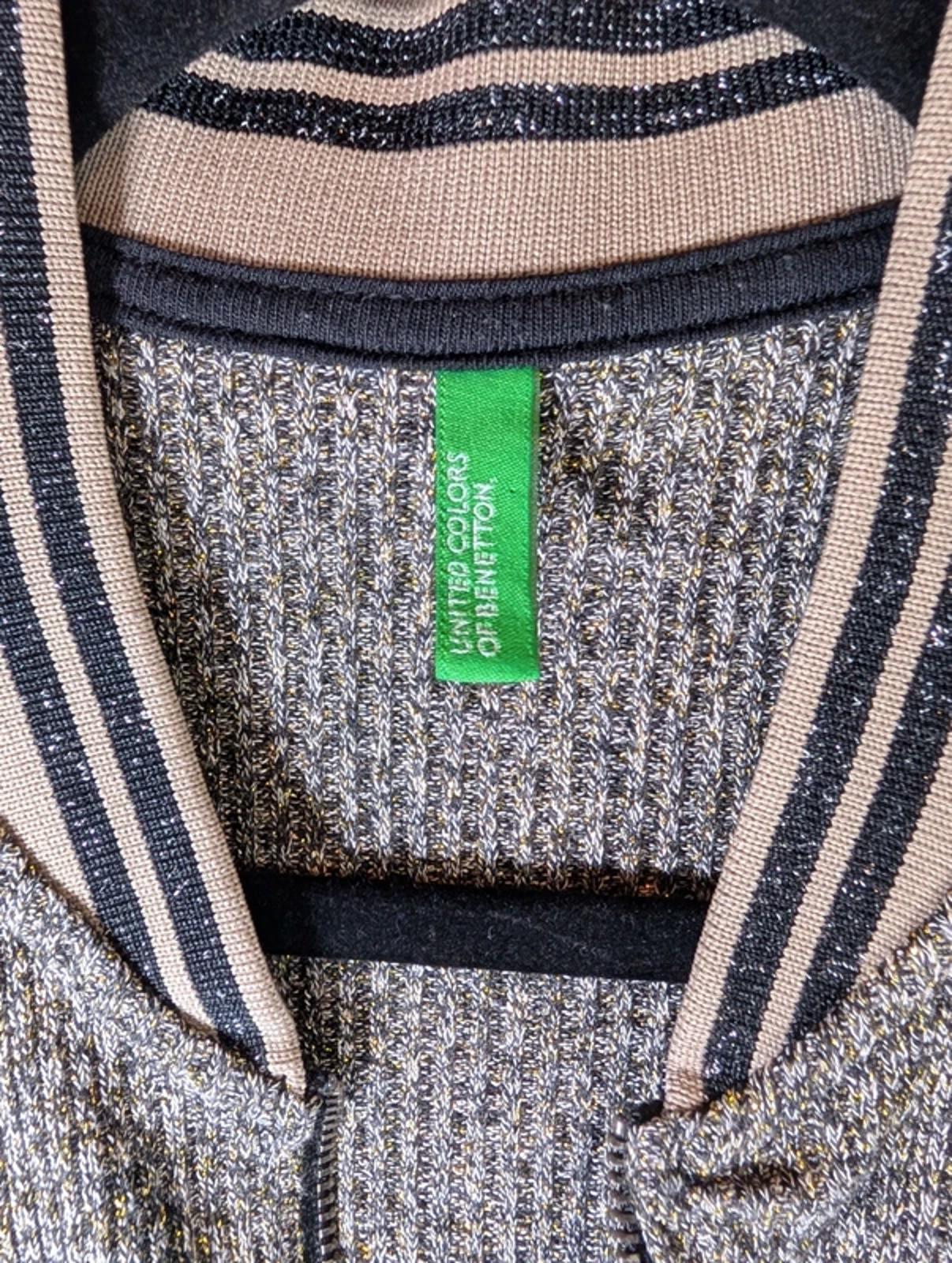 United Colours of Benetton metallic knit bomber jacket size S