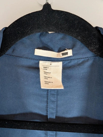 Levi’s Navy Modal Longline Jacket Silver Button Utility Style Medium