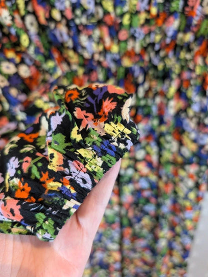 B.Young Black Floral Midi Dress EU36 UK8