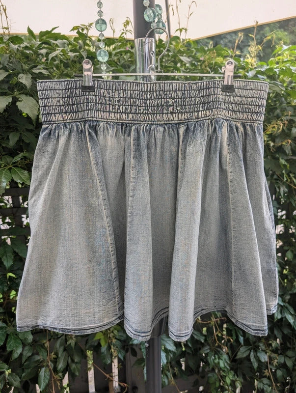Falmer Heritage Acid Wash Denim Mini Skirt UK12