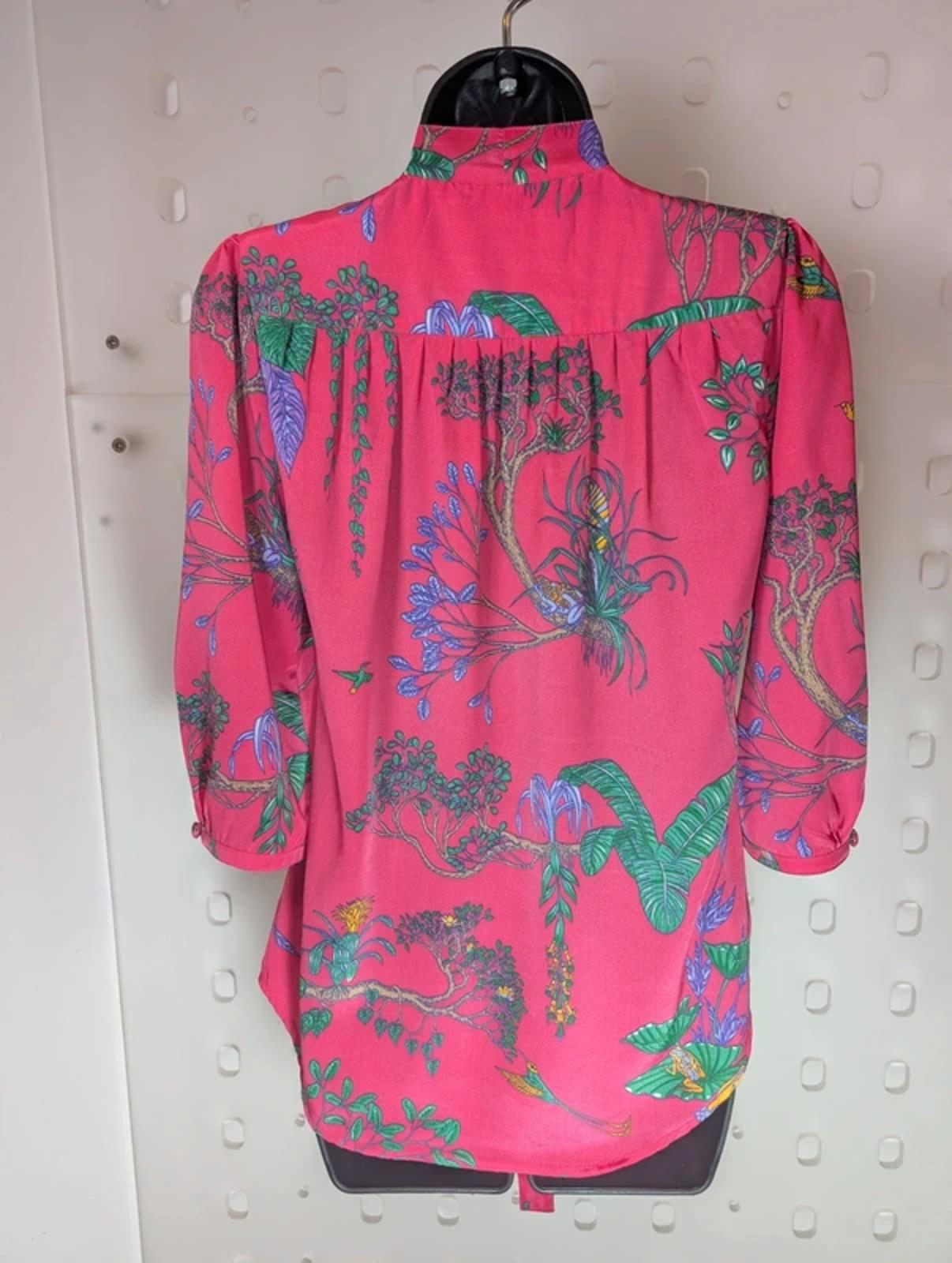 Stardust London Betty Blouse Tropical Floral - Pink - XS