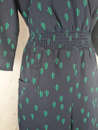 Dancing Leopard cactus print jumpsuit UK12