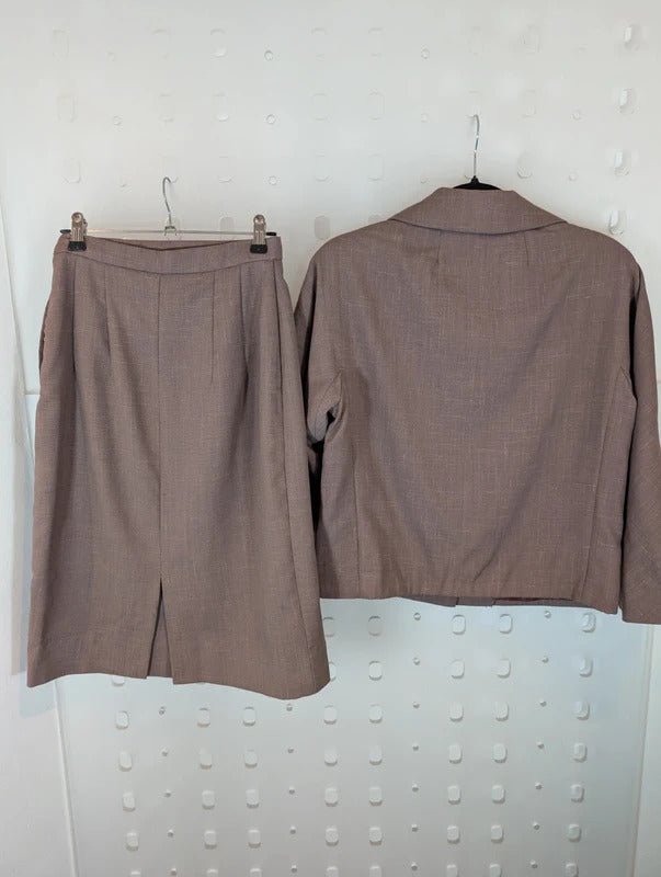 True Vintage 1960s Bickler 100% Wool Skirt Suit Made in England