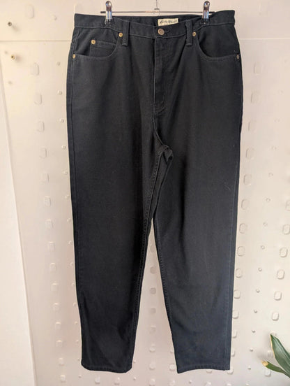 Vintage Eddie Bauer black high-waisted jeans size 14 (W32 L30)