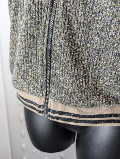 United Colours of Benetton metallic knit bomber jacket size S