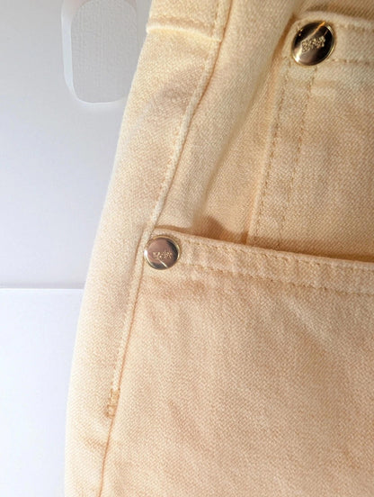 Escada Sport Pastel Yellow High-Rise Jeans Made in Italy – UK 8–10