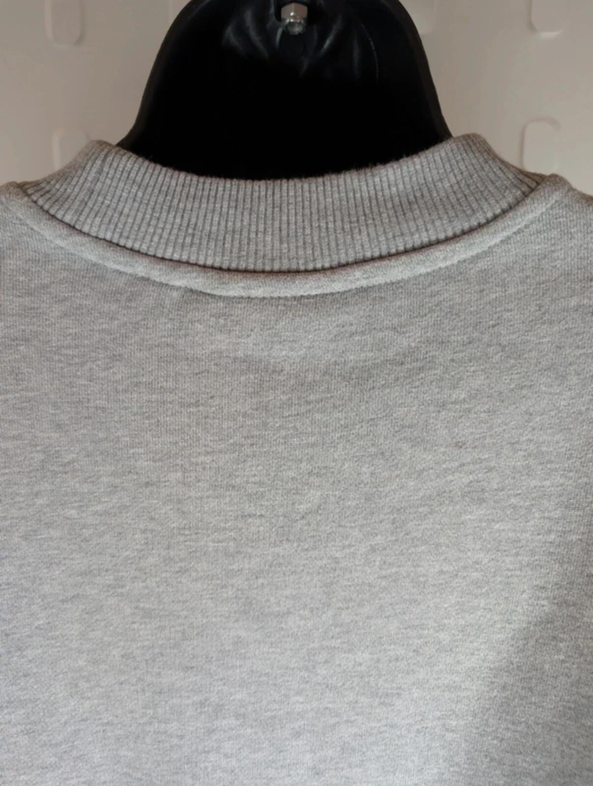 Axel Arigato Cropped Oversized Sweatshirt Grey Marl Small