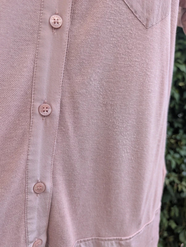 Lacoste Silk Cotton Wool Polo Shirt Dress Size 42 UK14