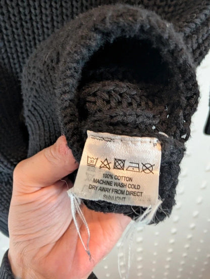 French Connection Black 100% Cotton Jumper XS