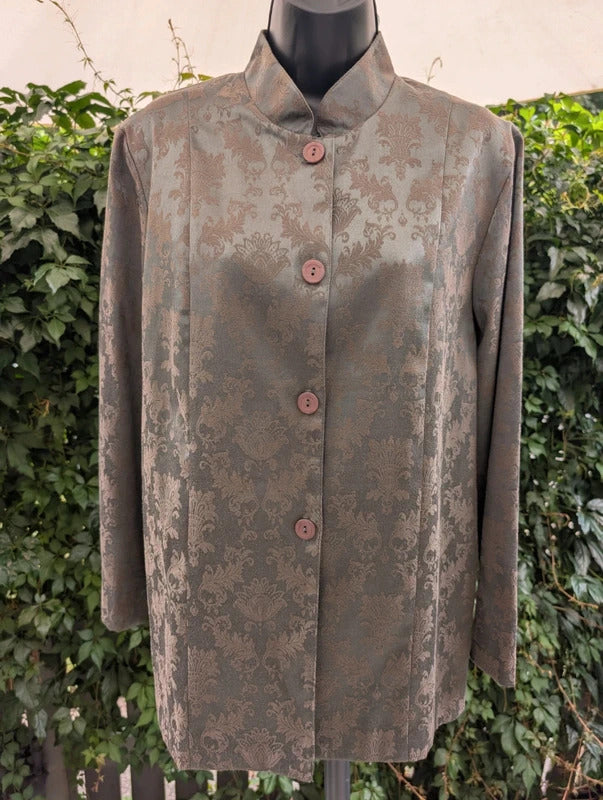 Dressing Station Jacquard Shirt Jacket Size 12 Made in Australia