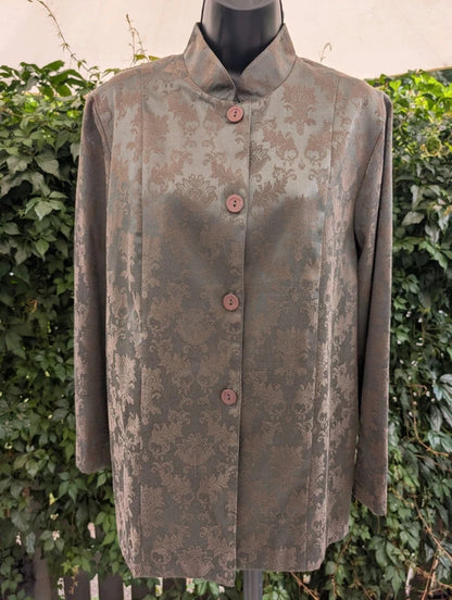Dressing Station Jacquard Shirt Jacket Size 12 Made in Australia