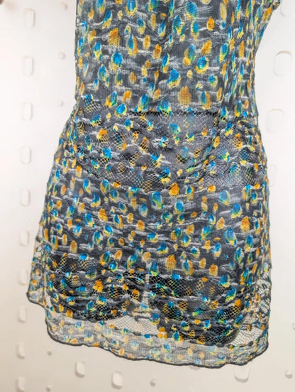 Per Una Sheer Lace Longline Top Micro Mini Dress UK14