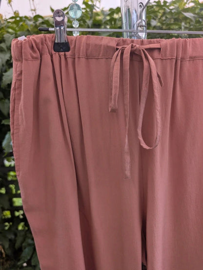 Next Directory Vintage Silk Trousers Terracotta UK8 Petite