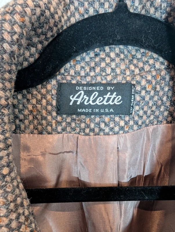 Vintage 1960s 70s Arlette Made in USA Textured Jacket