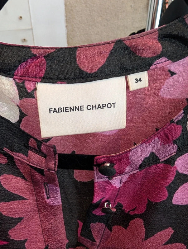 Fabienne Chapot Hollie Cato Floral Statement Sleeve Blouse EU34 UK8