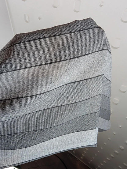 Vintage Leonella Grey Stripe Blouse Made In England UK12