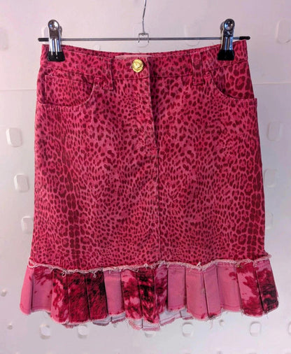 Roberto Cavalli Angels pink leopard skirt (age 10-12 / IT 40)