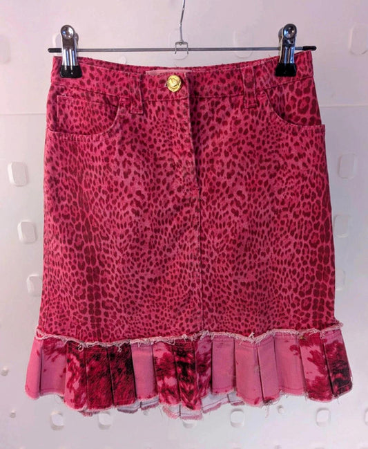 Roberto Cavalli Angels pink leopard skirt (age 10-12 / IT 40)