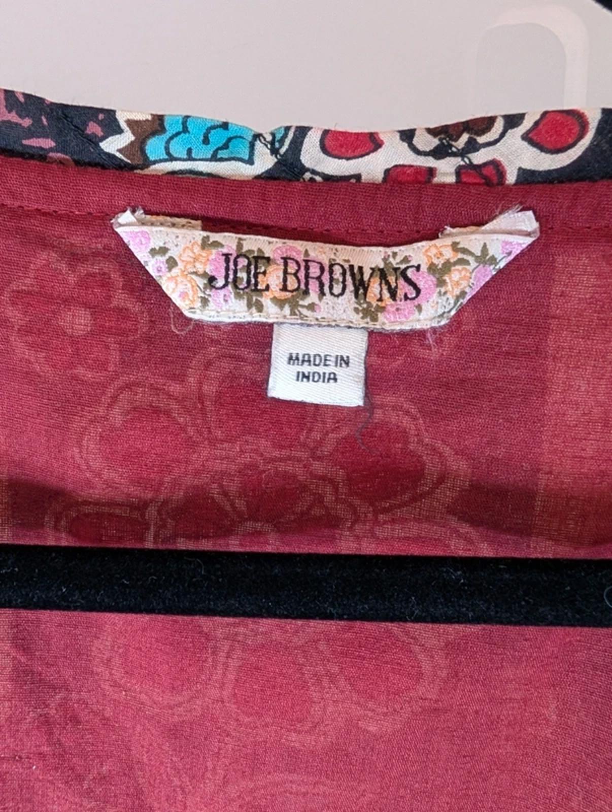 Joe Browns Boho Cotton Dress Tie Back Square Neck UK 14