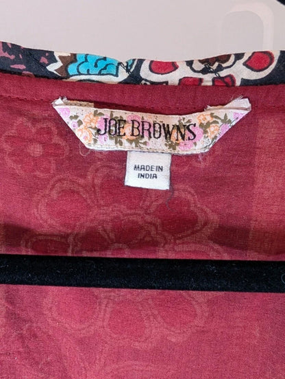 Joe Browns Boho Cotton Dress Tie Back Square Neck UK 14