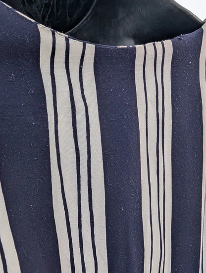 Next Collection Vintage Style Stripe Blouse Navy White UK8