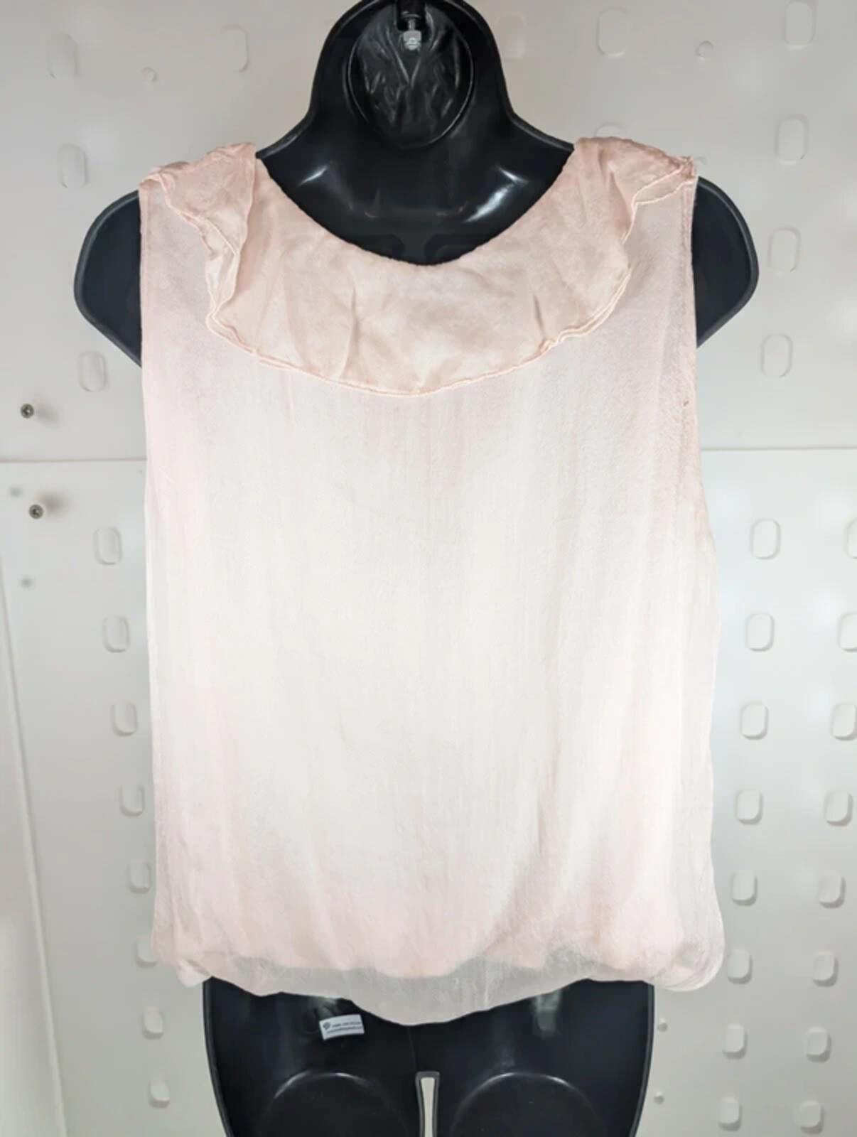 Phase Eight Silk Bubble Hem Blouse Blush Pink Medium