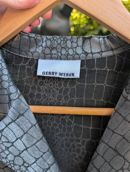 Gerry Weber Snake Print Lightweight Jacket Gunmetal UK18