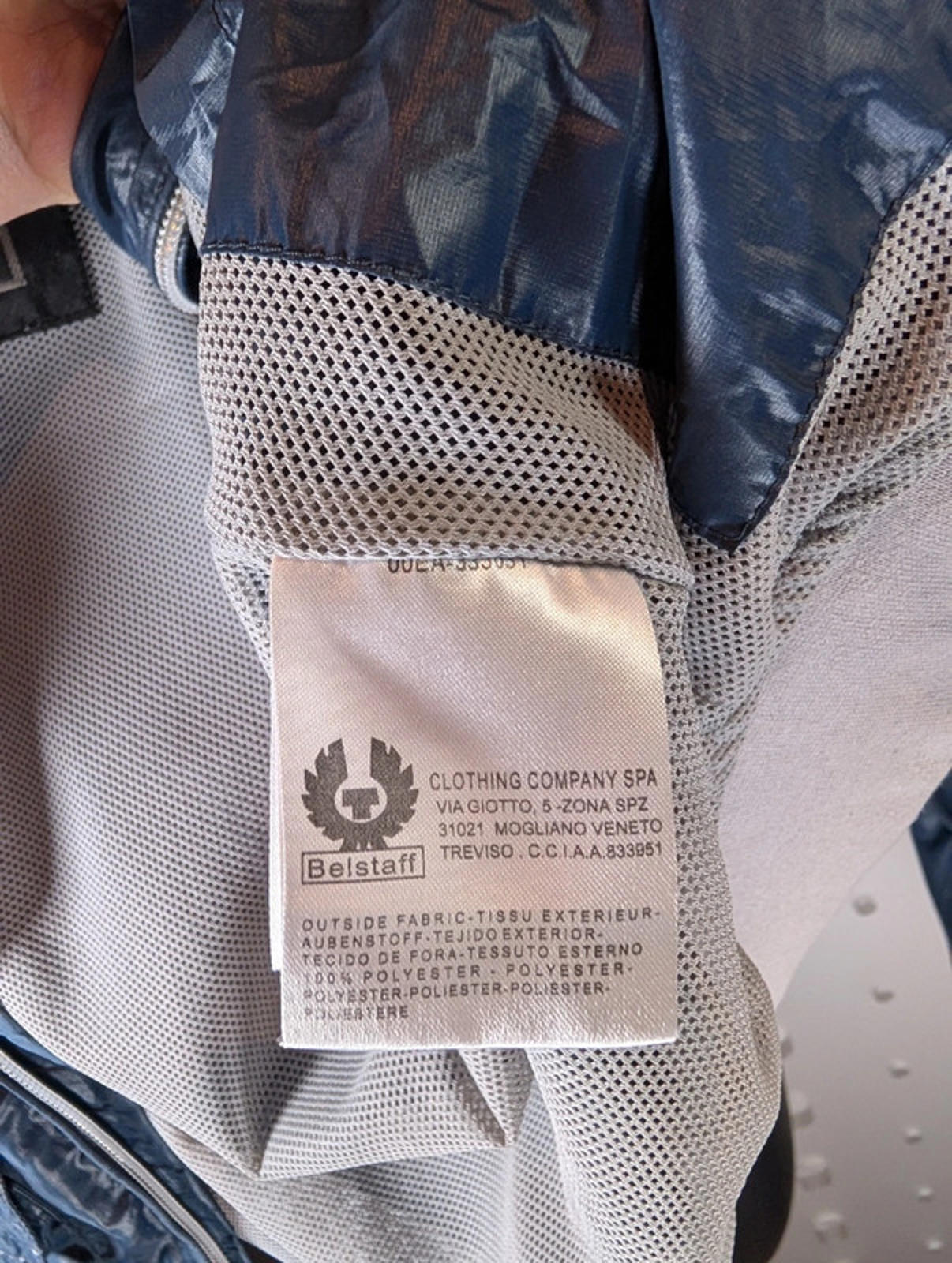 Belstaff Bomber Jacket Slate Blue Labelled 12 Fits 8/10 Lightweight